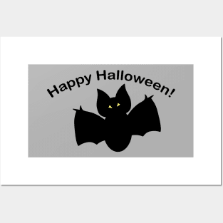 Happy Halloween Shadow Bat Posters and Art